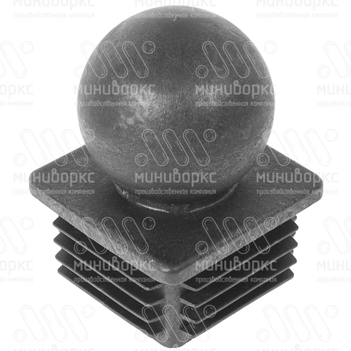 Заглушка квадратная 60х60, с шариком, декоративная, цвет черный – 60-60ШЧВ - 1