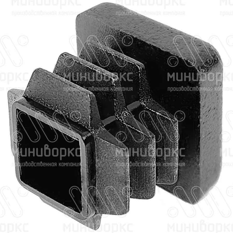 Заглушка пластиковая квадратная 15х15, практичная, цвет черный – 15-15ПЧС - 2