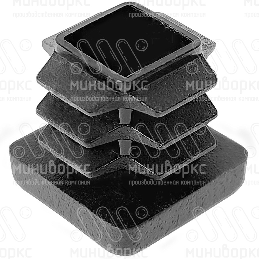 Заглушка пластиковая квадратная 15х15, практичная, цвет черный – 15-15ПЧС - 3