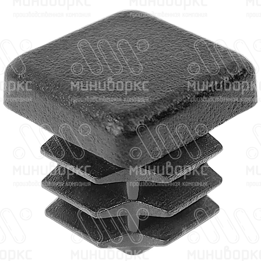 Заглушка пластиковая квадратная 15х15, практичная, цвет черный – 15-15ПЧС - 1