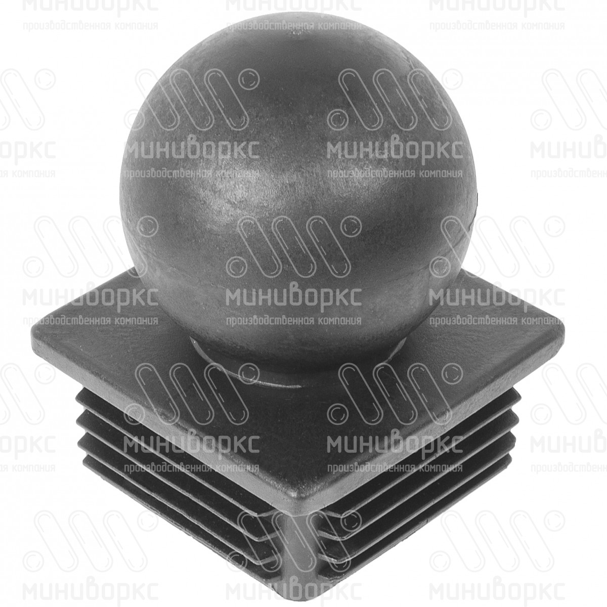 Заглушка квадратная 80х80, с шариком, декоративная, цвет черный – 80-80ШЧВ - 1