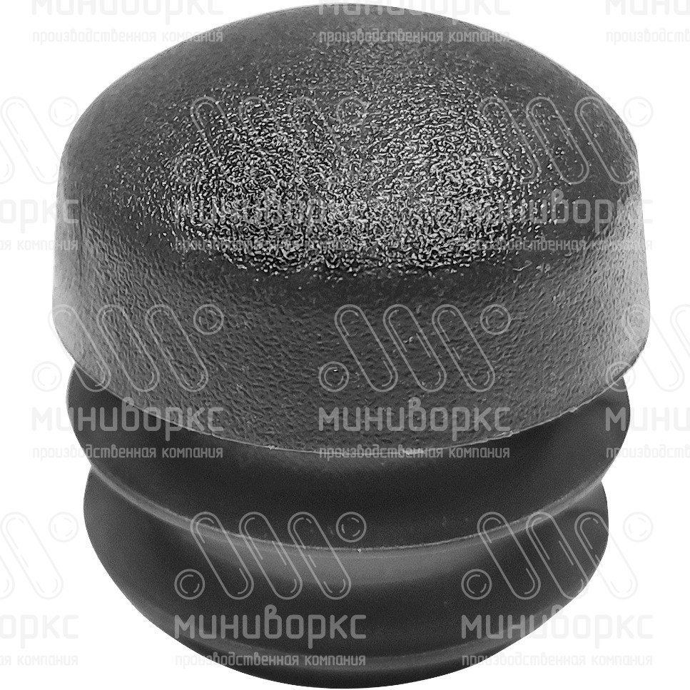 Заглушка пластиковая круглая Ø25, сферическая, стенка 0.5-2.0 мм, цвет черный – 25СЧВ - 1