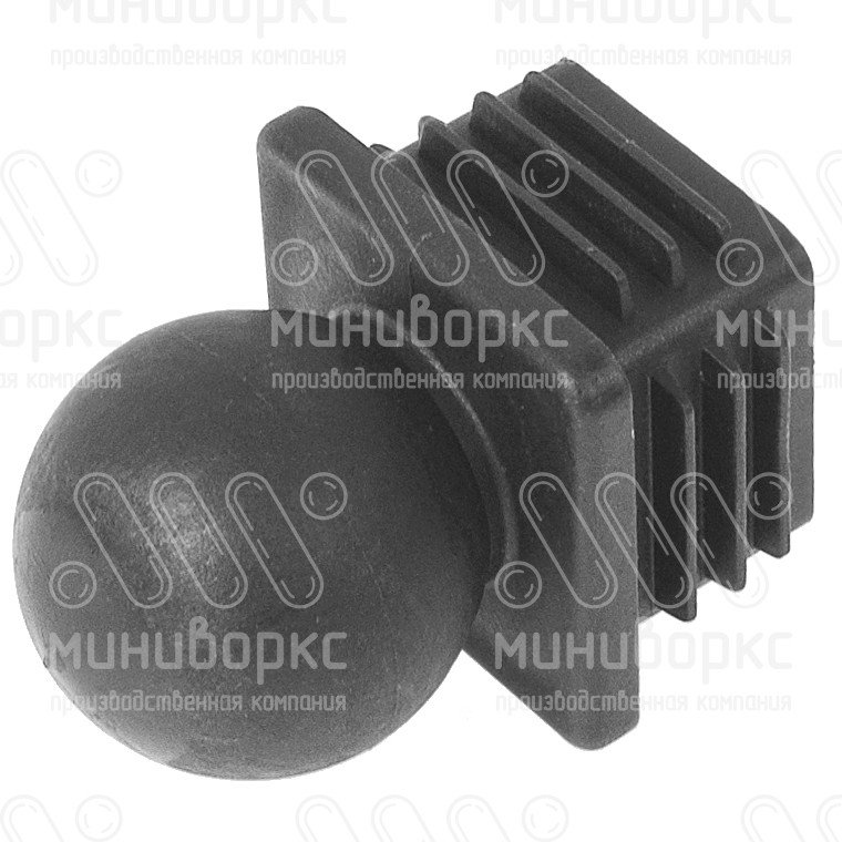 Заглушка квадратная 40х40, с шариком, декоративная, цвет черный – 40-40ШЧВ - 3